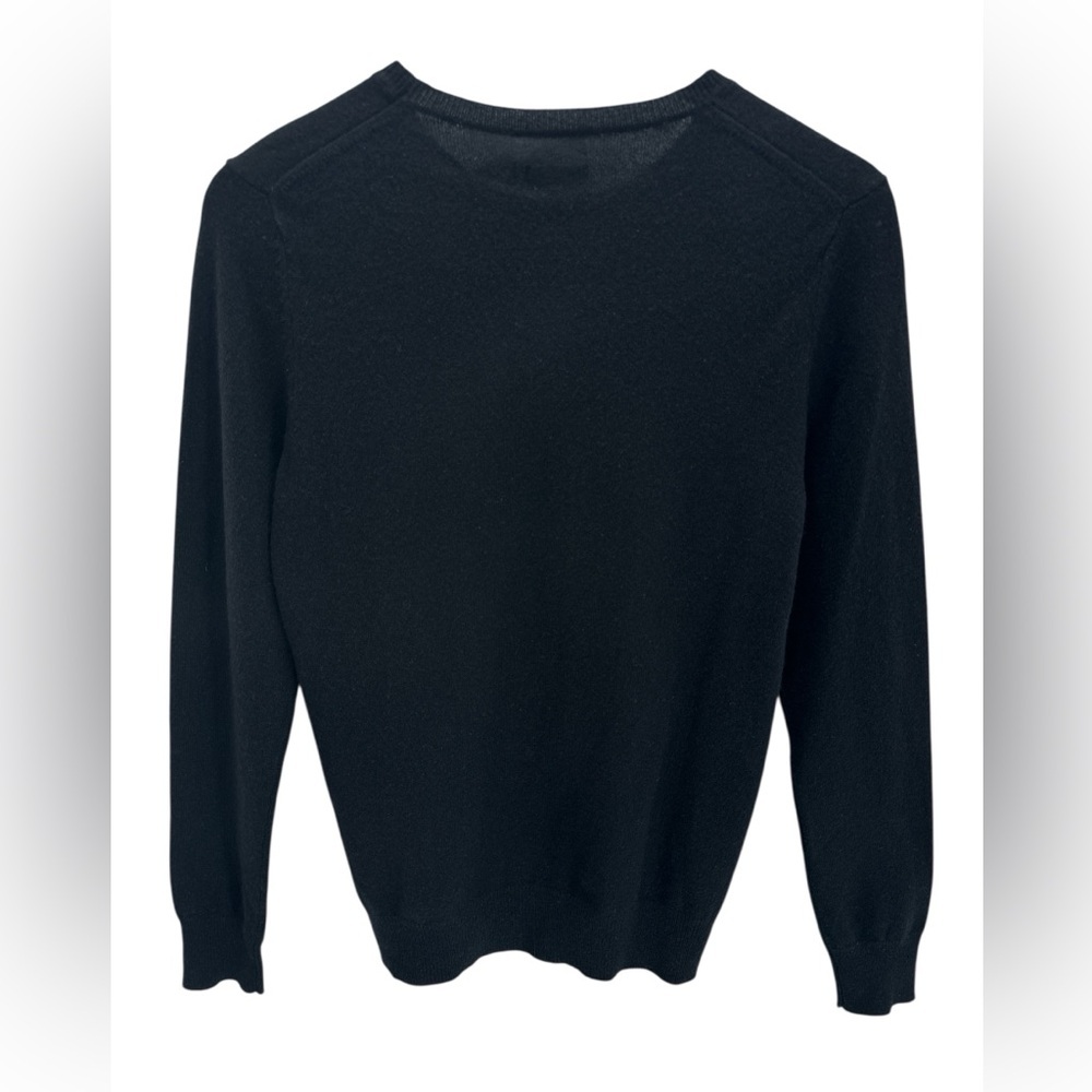 Polo Ralph Lauren Washable Cashmere Crewneck Sweater Black Preppy Old Money M - Picture 5 of 15